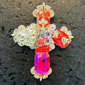 Croix collection Coeur vermillon