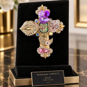 Croix Corazón Rosa