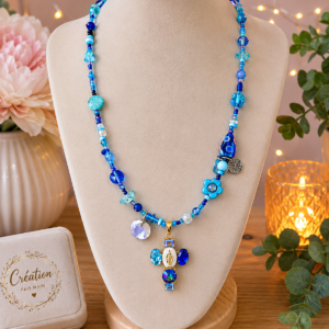 Croix Pendentif collection Amor Madona Blue